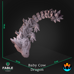 Baby Cow Dragon Winged