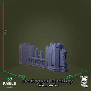 Destroyed Factory Mid 4x6 B1