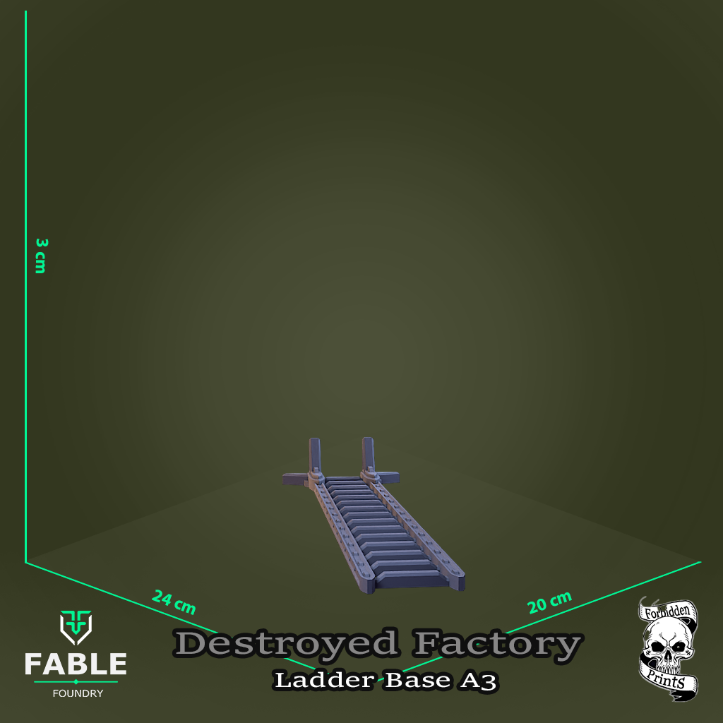 Destroyed Factory Ladder Base A3