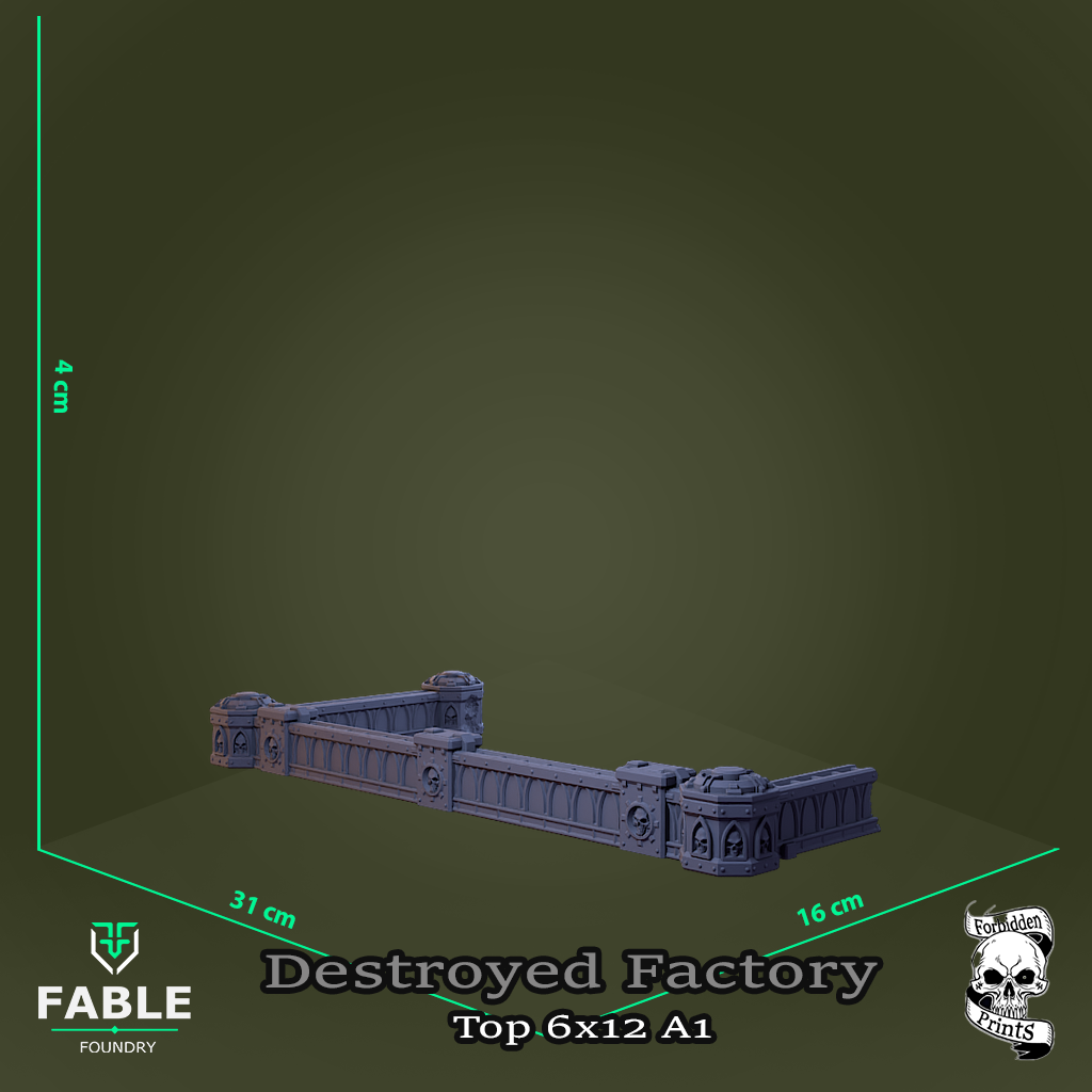 Destroyed Factory Top 6x12 A1