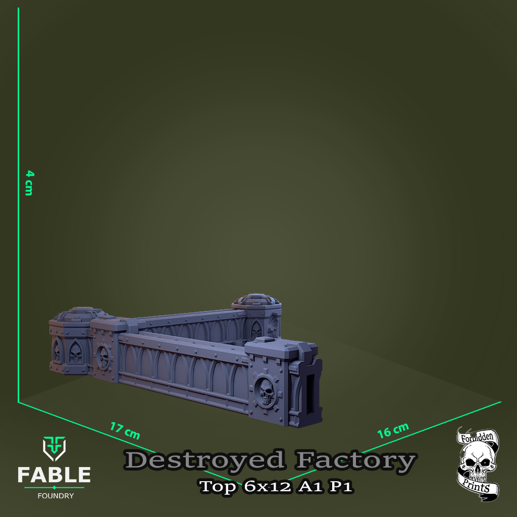 Destroyed Factory Top 6x12 A1 P1