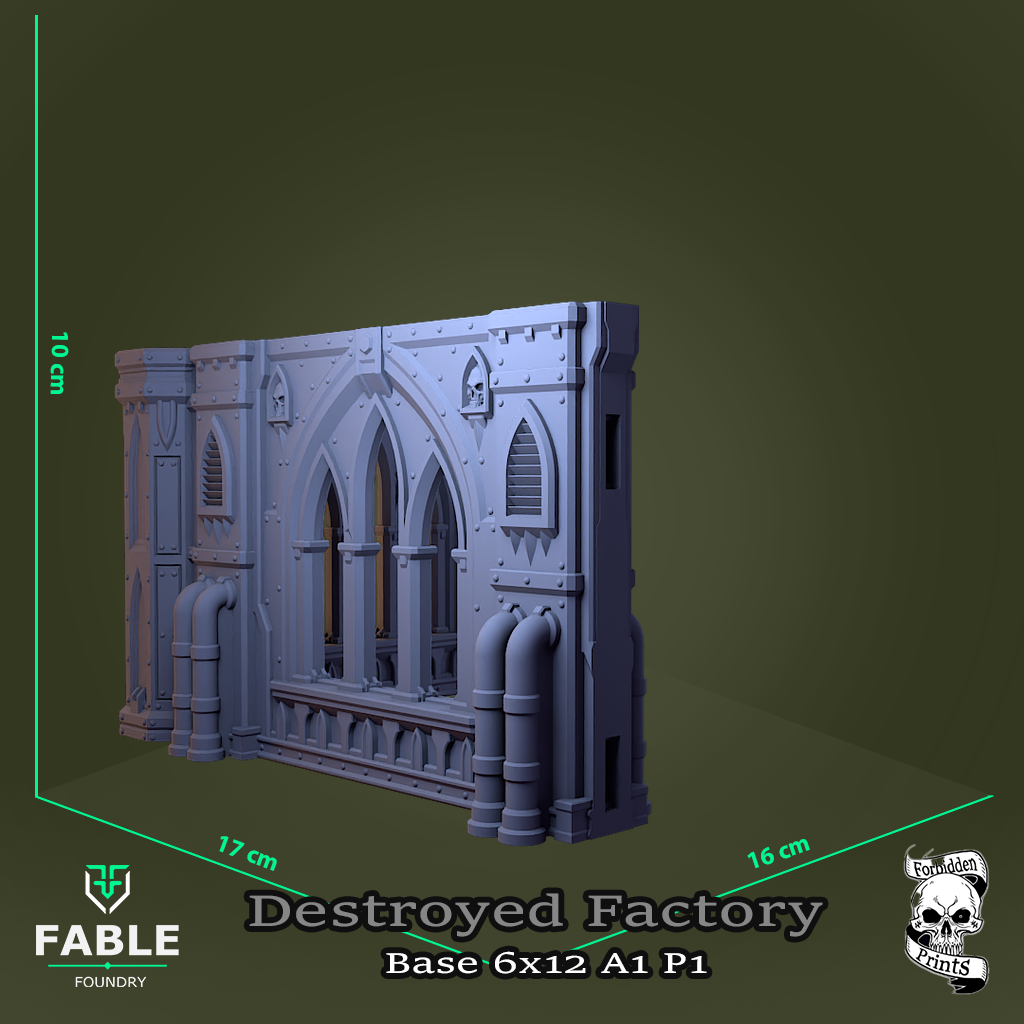 Destroyed Factory Base 6x12 A1 P1