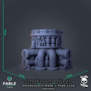 Smoke and Steel Smokestack Base 2 Pipe Link Double