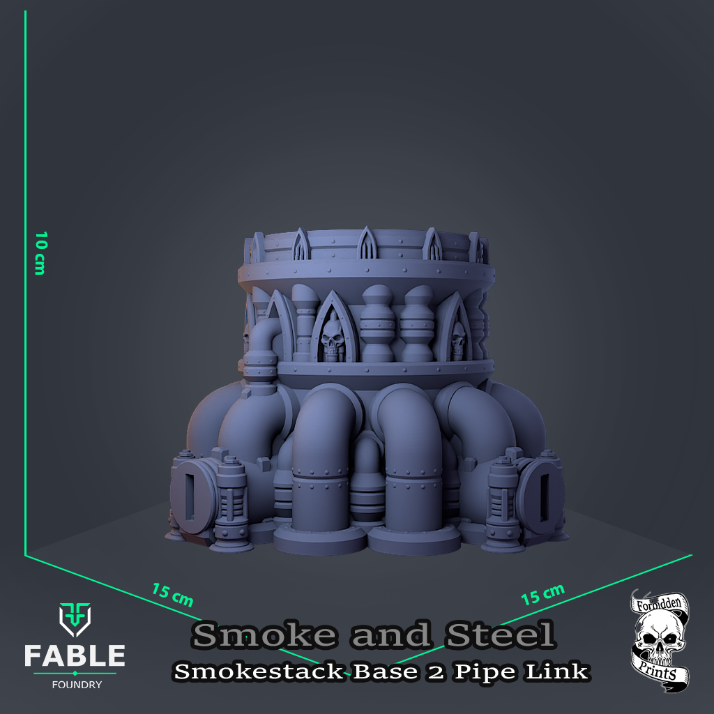 Smoke and Steel Smokestack Base 2 Pipe Link