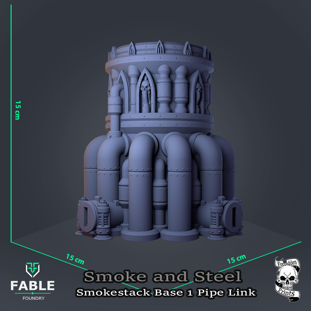 Smoke and Steel Smokestack Base 1 Pipe Link