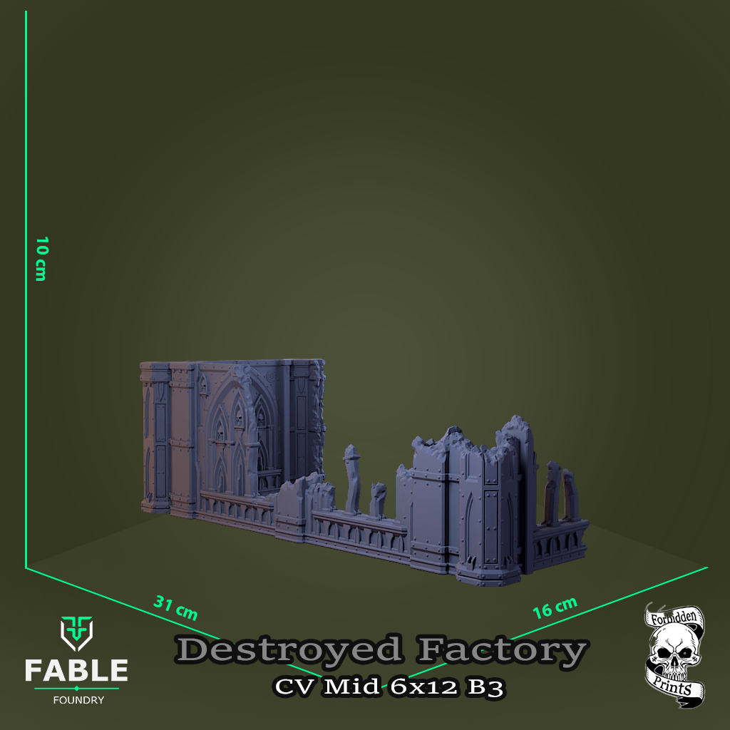 Destroyed Factory CV Mid 6x12 B3